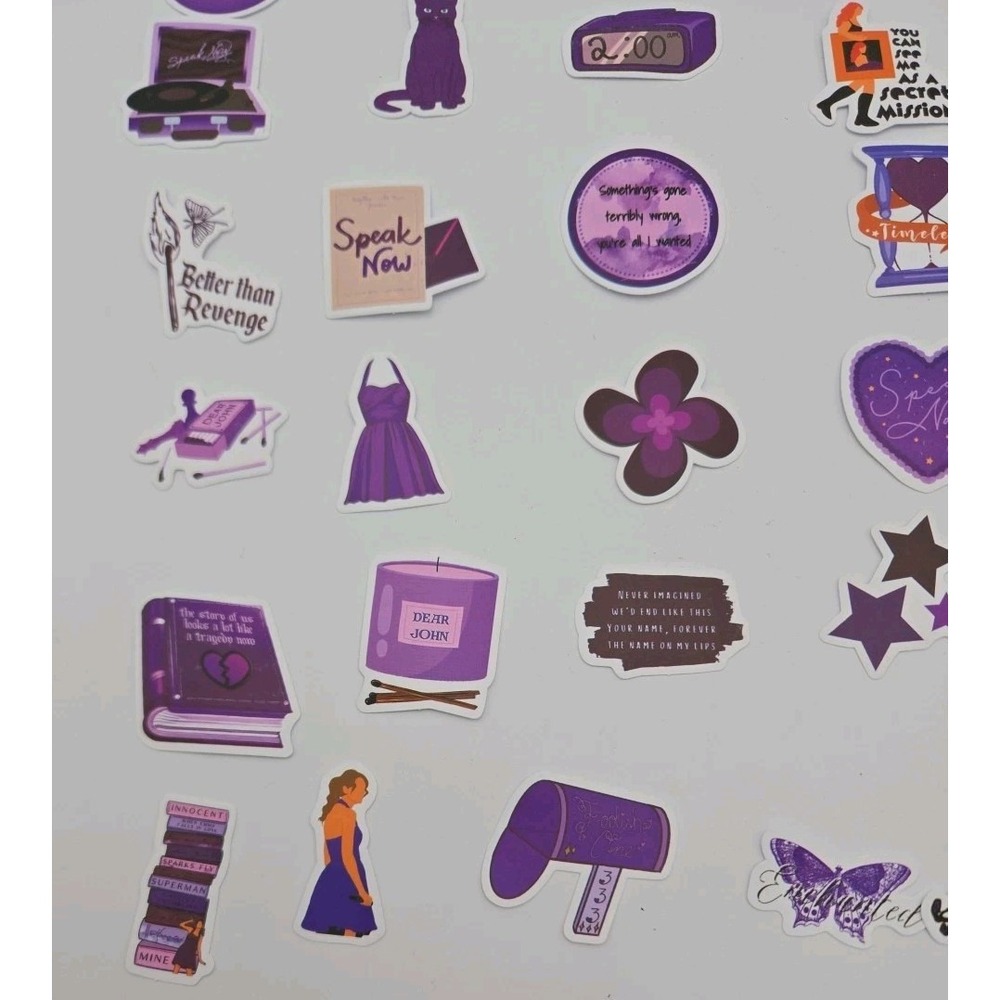 Taylor Swift Eras Tour Canvas Tote Bag Makeup Bag 2 Keychains 48 Stickers NEW - Picture 16 of 16